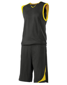 Lo último de 2018, camiseta y pantalones cortos de baloncesto blancos, conjuntos transpirables, uniforme OEM personalizado de alta calidad para hombres, poliéster 100% de talla grande - Product Image 3