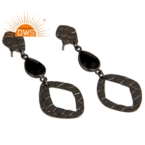 Pendientes Colgantes de Plata de Ley 925 con Ónix Negro Natural, Tendencia 2026, para Mujer, Fabricante de Joyería - Product Image 2