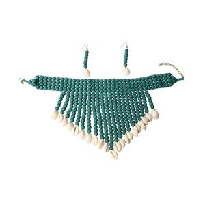 Nouveau collier en perles de bois naturelles tendance, ensemble de colliers en coquillages de cowrie turcs, charme, coquillage marin, chaîne à maillons tressés, réglable, fait à la main, cadeau de fête - Product Image 2