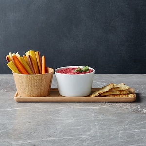 Fusion traditionnelle bois moyen servant pour fruits collations planche de service en bois pour cuisine maison Restaurant quantité en vrac en gros - Product Image 4