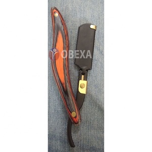 Rasoir de sécurité à lame complète Obexa OBR-40995 avec manche en bois, outil de rasage pour le visage et le corps, lame en acier inoxydable - Product Image 1