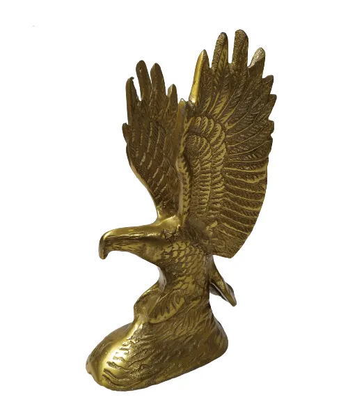 Metal kartal heykeli altın heykel alüminyum heykeli heykelcik Metal kuş figürü dekoratif parça masa