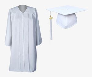white graduation robe