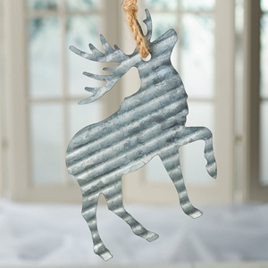 Décoration d'arbre de noël en métal, 8 pièces, utilisation, ornement suspendu, avec corde à linge galvanisé, arbre de noël - Product Image 5