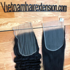 Extensions de cheveux vierges vietnamiens Remy en gros, avec closure et frontal en dentelle, ondulations profondes fines - Product Image 1