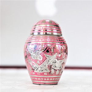 Urnes souvenir bleues classiques entièrement gravées pour cendres humaines adulte mâle femelle pot de cendres pot décoratif lot de 4 fabricant - Product Image 3
