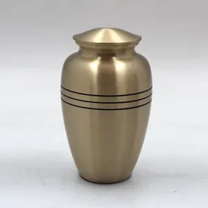 New Arrival Premium Quality Classic Design Metal Urn Supplies Brass Cremation Urns For Human Ashes