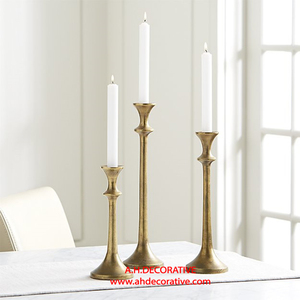 Portavelas antiguo dorado de mesa para decoración de boda Diseño único Centro de mesa Soporte de vela hecho a mano para la venta - Product Image 4