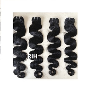 Grade 12A Body Wave Best Single Drawn <b>Silky</b> Raw Unprocessed Virgin Natural Mink Remy Brazilian Human Raw Hair Bundles Extensions - Product Image 1
