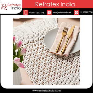 Chemin de Table décoratif en macramé en coton, Design personnalisé pour fête de mariage, 2022 - Product Image 3