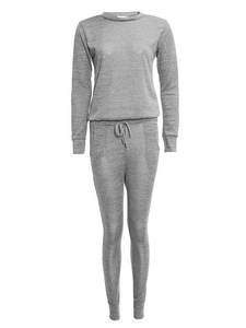 De alta calidad para mujeres señoras destruido arrancó Lazer corte de manga larga pantalón conjunto de chándal - Product Image 3