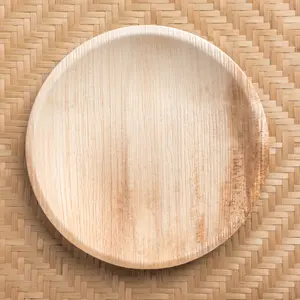 VINAWOCO Factory Price 10 Inch Palm Leaf Plates Round Square Sturdy and Eco Friendly Biodegradable Disposable Plates Palm Leaf Plates
