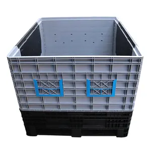 Tham Gia Heavy Duty Ráp Pallet Hộp Totes Nhựa Kích Thước Lớn Ráp Container Đối Với Công Nghiệp Vận Chuyển Pallet Box