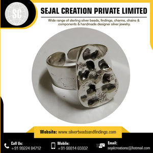 Bagues tribales en argent sterling 925 pour femmes avec incrustation de coquillages et sertissage à barrette pour mariage et anniversaire - Product Image 3