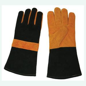 Gants de gréeur de sécurité en cuir de mouton de haute qualité en cuir de vachette multi-panneaux personnalisés gant de soudage en cuir fendu unisexe - Product Image 1