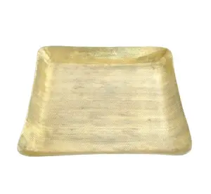 HIGH QUALITY GOLD PLATED SQUARE SERVING TRAY HIGH QUALITY TABLE BEST SELLING BRASS ANTIQUE TRAY