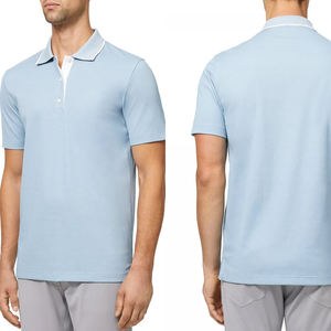 Camiseta Polo color cielo, hecha a medida por OEM, recién llegada, para hombres/niños, 100% algodón Pique, según los requisitos del cliente. - Product Image 5