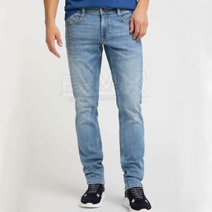 2025 <b>Men's</b> Light Color Motorbike <b>Jeans</b> Medium Plain Dyed Comfortable Fit - Product Image 6
