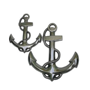 Placa Decorativa de Pared con Ancla Náutica Antigua de Metal, Aluminio Pulido, Decoración para el Hogar, Artesanía, Técnica de Fundición Decorativa de Barcos - Product Image 1