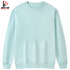 Sweat-shirt pour homme 100% coton, coupe classique, col rond, qualité supérieure, personnalisable avec logo OEM, motif uni, style vintage, printemps - Product Image 4