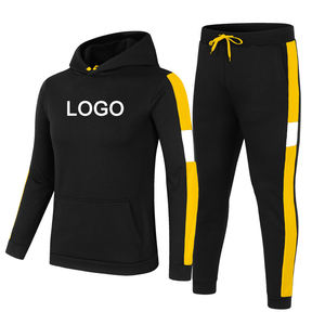 Conjunto deportivo de dos piezas con capucha y logotipo personalizable, ropa de entrenamiento para trotar, informal, venta al por mayor - Product Image 4