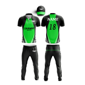 Kit d'uniforme de cricket sublimé vert personnalisé combo t-shirt et pantalon avec logo - Product Image 4