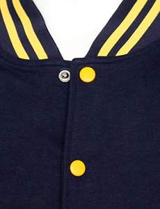 2025 chaqueta de béisbol Varsity personalizada para hombre con bordado de chenilla diseño a cuadros cuerpo de algodón y mangas de cuero de alta calidad - Product Image 5