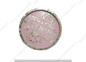 Bandejas de Servir Rosadas de Nácar, las Más Vendidas al por Mayor, Base de Madera con Certificación EPCH para Hoteles, Restaurantes, Utensilios de Cocina, Calidad India - Product Image 2