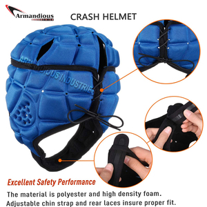 Custom Soft Shell EVA Goalie Head Guard acolchado Soccer Headgear y seguridad Rugby casco con patrón de cara - Product Image 6