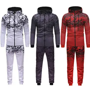 Berkualitas Terbaru Olahraga Pria Olahraga Baju Olahraga Jogging Atasan + Celana Olahraga Pakaian Olahraga Hoodie Baju Set