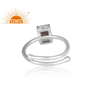 Bague pour femme, anneau en argent Sterling 925 fait main, coupe rectangulaire, pierres précieuses Labradorite, offre spéciale de bijoux - Product Image 4