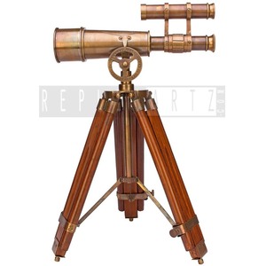 Télescope de poche en laiton antique, télescope marin nautique en laiton massif, télescope de pirate avec boîte en bois, télescope fonctionnel pour la randonnée - Product Image 2