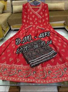 Tissu en rayonne de qualité supérieure pour Kurti + Dupatta en rayonne, Anarkali complet de grande largeur, costumes Anarkali de Bollywood par Royal Export - Product Image 2