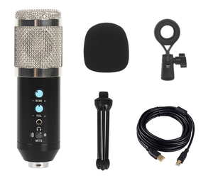 Professional BM-858 USB Studio Mixer Condenser Mic Microphone Stereo Large Diaphragm Condenser Microphone for Computer - Product Image 1