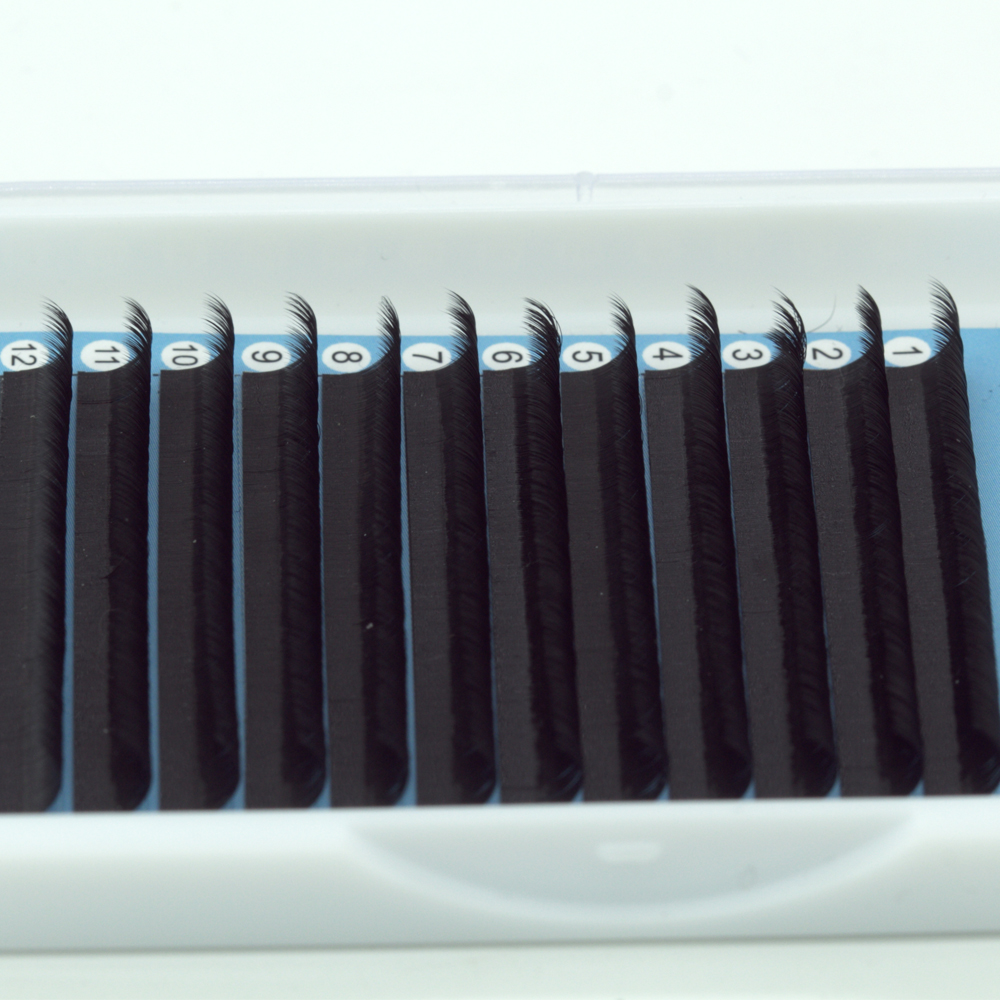 Ресницы от китайского поставщика, супер черные мягкие синтетические волосы, разные длины, объем mega, наращивание ресниц