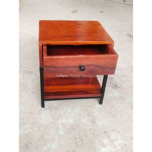 Mesa de Noche Esquinera de Madera Maciza, Organizador Personalizado, Mesa Auxiliar de Madera Resistente para Bodega, Uso Hospitalario, Dormitorio, Sala de Estar - Product Image 5