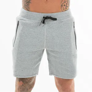 Wholesale mens jogger shorts OEM custom logo summer grey sports running cotton athletic gym shorts Sweat Shorts for men