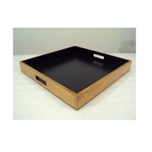 Plateau en bois de forme carrée pour servir, plateau pour la maison, utilisation en cuisine - Product Image 1