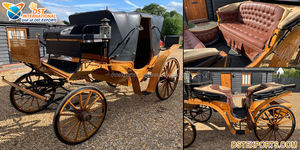 รถม้าสองที่นั่งสไตล์วิคตอเรียนรถม้าสำหรับท่องเที่ยวสีดำสไตล์ฝรั่งเศส - Product Image 5