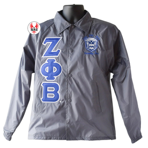 เสื้อแจ็คเก็ตผ้าโพลีเอสเตอร์ปักลาย Zeta Phi Beta Sorority สำหรับผู้หญิง |   เสื้อแจ็คเก็ตโค้ชปักลาย ZPB Sorority สำหรับสุภาพสตรีแบบสั่งทำพิเศษ - Product Image 6