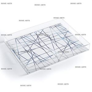 Bandeja de Servicio de Alimentos Acrílica de Diseño Simple, Bandeja Rectangular de Primera Calidad para Servir Té y Café en Venta - Product Image 5