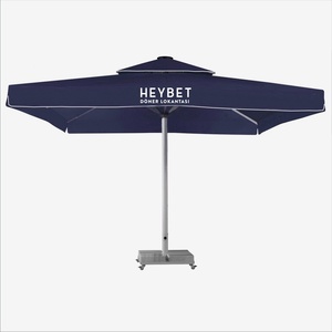 Sombrilla Dorada MTS 400*400/8 Magnum Telescópica, Parasol Moderno de Aluminio para Restaurante, Uso en Exteriores - Product Image 1