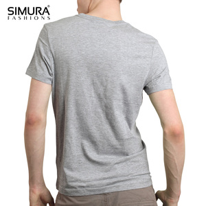 เสื้อยืดคอกลมแขนสั้นผู้ชาย ผ้าฝ้าย/โพลีเอสเตอร์ ราคาแข่งขัน รับทำโลโก้ตามสั่ง ออกแบบลายเปล่าได้ตามต้องการ บริการ OEM สีตามสั่ง - Product Image 2