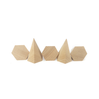 GD-Blocs pyramidaux hexagonaux en bois uni 50*50*75mm, 5 pièces/ensemble de formes hexagonales en bois