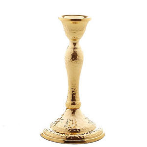 Bougeoir conique martelé en métal et Aluminium, porte-bougie conique - Product Image 1