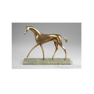 Statue moderne métal artisanat décoration de la maison cheval Sculpture Vintage aluminium Sculptures abstraites décoration bar Figurines objet - Product Image 1