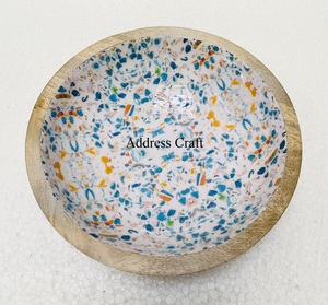 Ensaladera con estampado de madera y esmalte ecológico, vajilla creativa para el hogar, Hotel, restaurante, utensilios de cocina, vajilla usada - Product Image 5