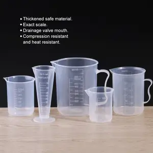 Measurement Beaker Labs Graduated Clear Measuring Cup and Spoons Set Plastic Jug Smart Kitchen Tools Round 1 Litre Plastic Cups