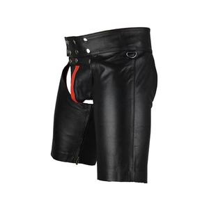 Hommes Flexible Club Shorts en cuir High Wasted Sexy Mini Short Vente chaude Shorts en cuir de couleur noire - Product Image 2