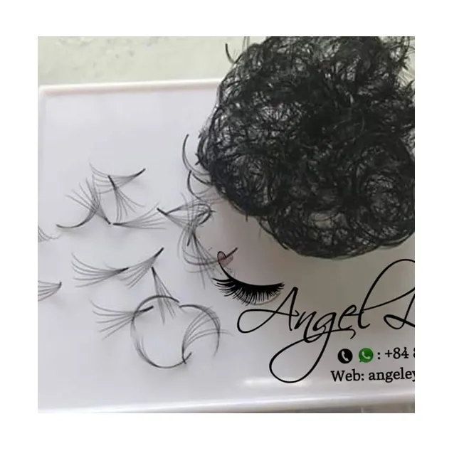 High Quality Professional Pre Made Fan Eyelashes 5D Matte Black Pointy Base from Vietnam Best Supplier